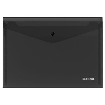 Папка-конверт на кнопке А4, Berlingo No Secret, 200мкм, черная