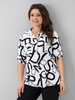 Блузка БЛ-131/белый-большиебуквы