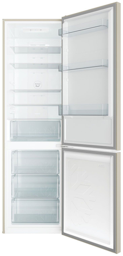 Холодильник двухкамерный Candy CCRN 6200C, Total No Frost, А, 370 л, кремовый