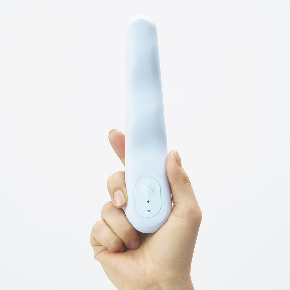 Голубой вибратор iroha Fit Minamozuki - 17,7 см. (Цвет: голубой)