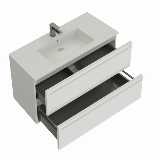 Тумба с раковиной Allen Brau Eclipse 2.0 100 см 1.E1003.WM 2.0 матовый белый