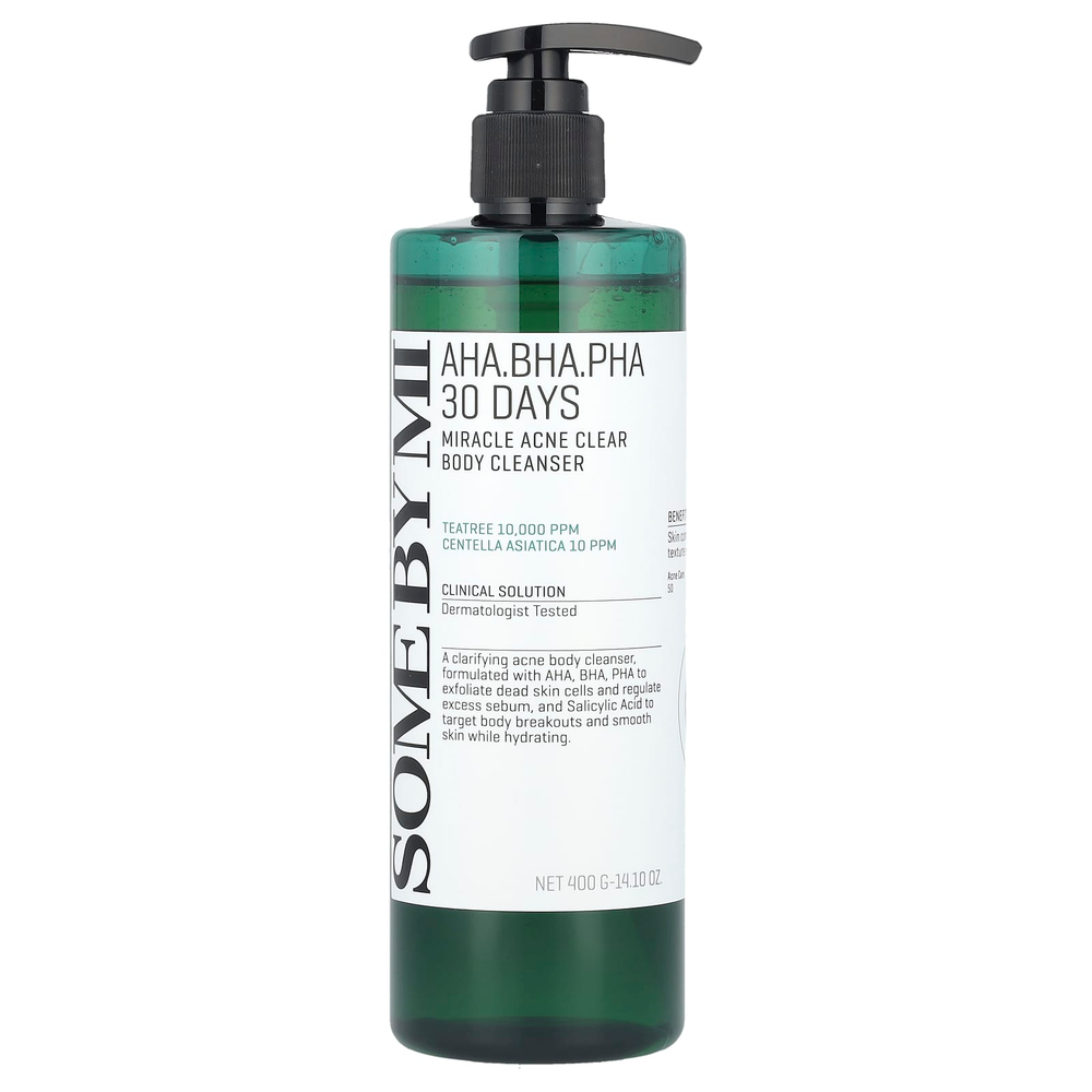 SOME BY MI, Miracle Acne Clear, очищающее средство для лечения акне на теле, 400 г (14,10 унций)