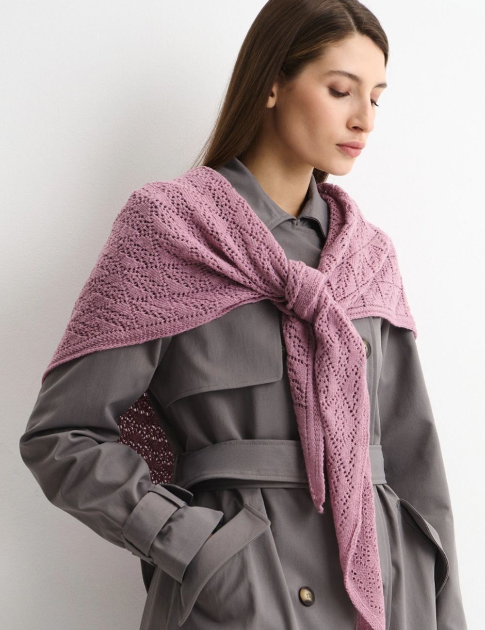 Женская косынка DBR 0045 темно-розовый