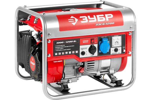 Генератор бензиновый ЗУБР ЗЭСБ-1200 - [1 кВт / 220V]