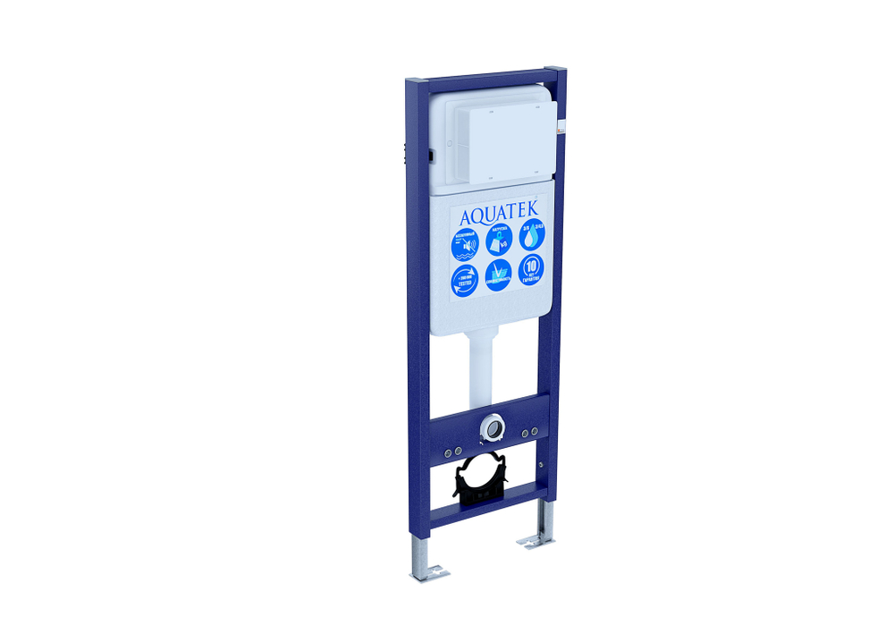 Инсталляция для подвесного унитаза узкая Aquatek Standart 37 INS-0000017 , 1130*370*150 мм, +звукоизоляционная прокладка