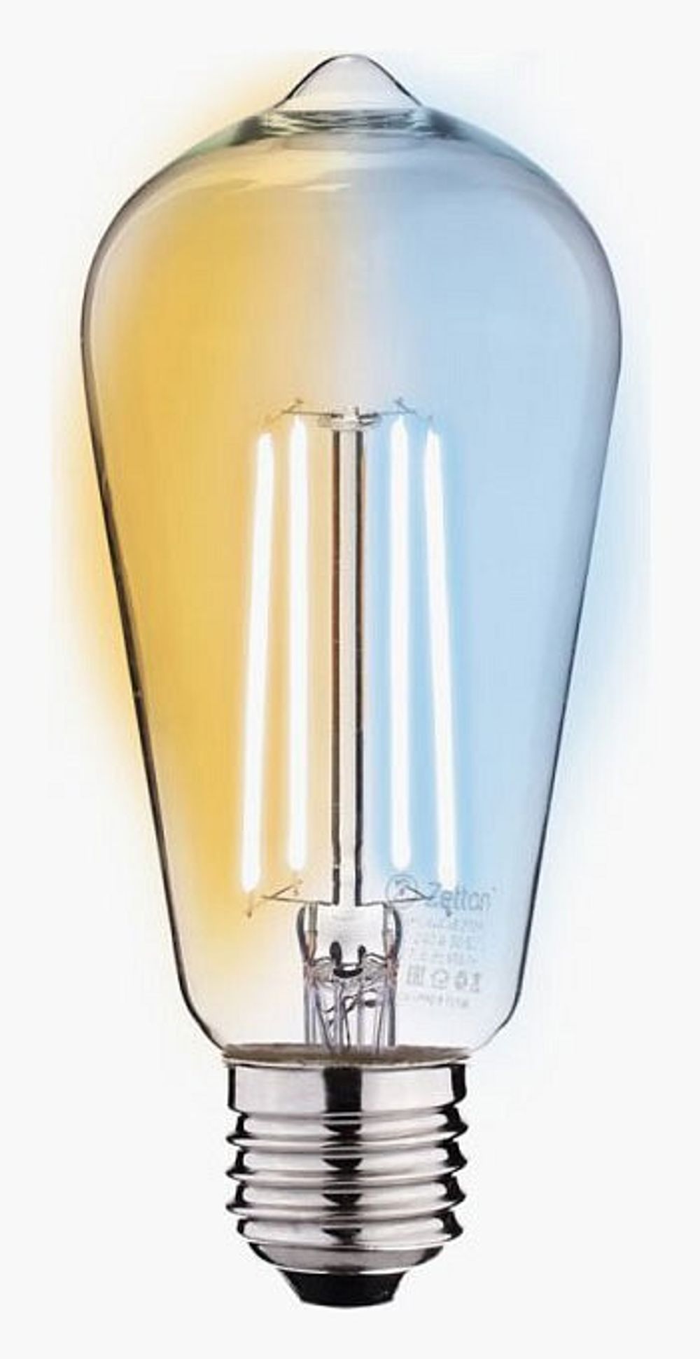 Лампа светодиодная с управлением через Wi-Fi Zetton Smart Wi-Fi Bulb E27 6Вт 2200-6500K ZTSHLBWCWE272RU