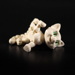 Котик с улыбкой, шарнирная игрушка-антистресс, 9 см., бежевый