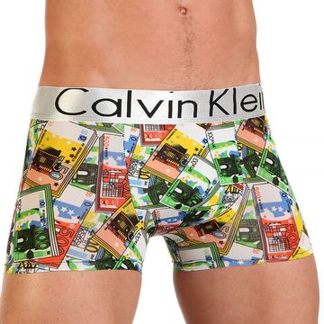 Мужские трусы боксеры зеленые с принтом Calvin Klein Print Euro Boxer