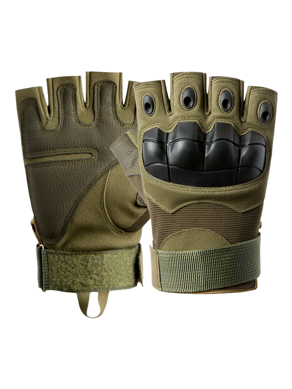 Перчатки беспалые с костяшками Army Tactical Gloves (325). Олива