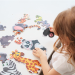 Тропические животные, картонные пазлы