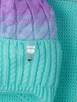 Шапка для девочки осенняя вязаная и снуд