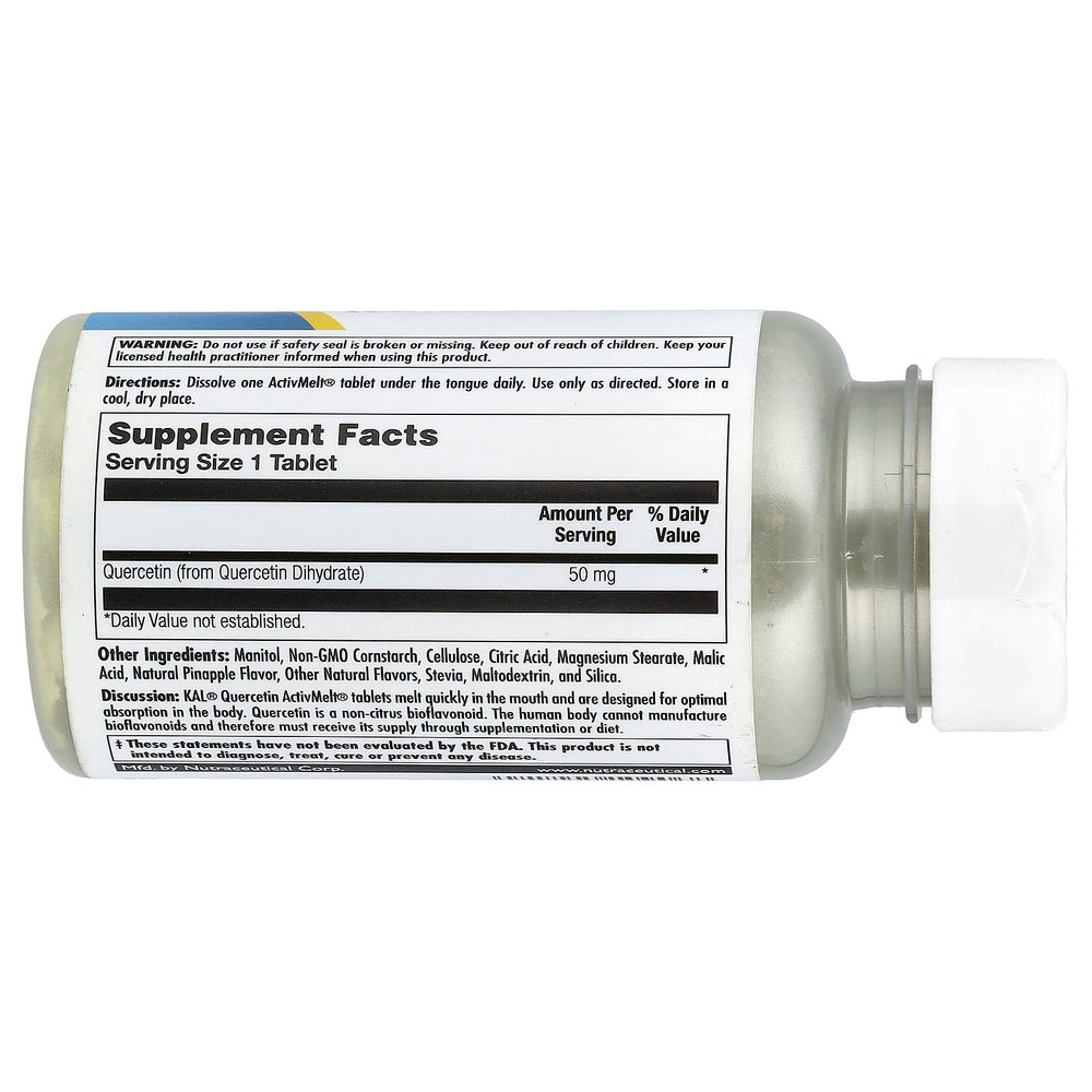 KAL, кверцетин, ананас, 50 мг, 90 микротаблеток