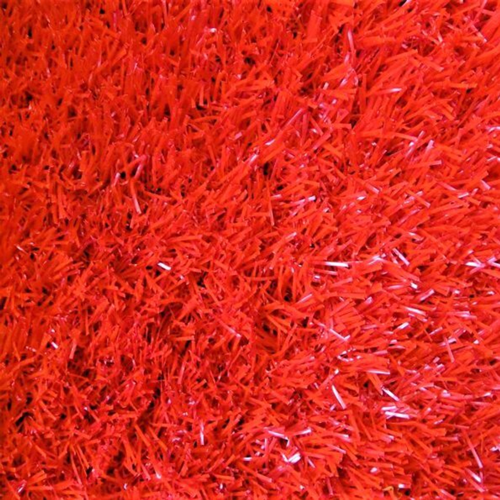 Трава искусственная "Деко 20" красная, ширина 4м, рулон 25м, 100 кв.м