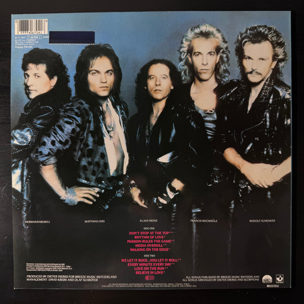 Scorpions - Savage Amusement (Европа 1988г.)
