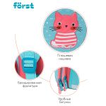 Ранец Först F-Top "Orange cat" 36*28*15 см, 2 отделения, 2 кармана, анатомическая спинка