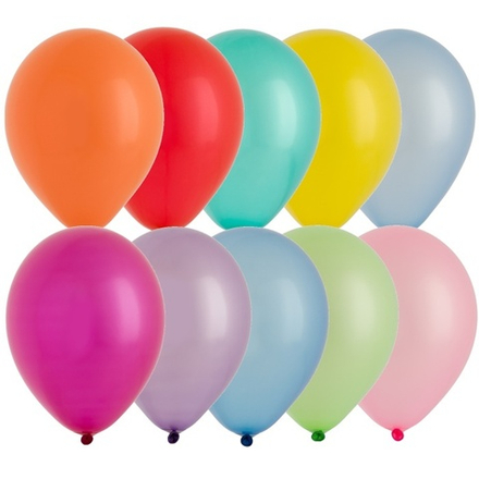 Воздушные шары Весёлая Затея, металлик ассорти, 50 шт. размер 12" #1101-0491