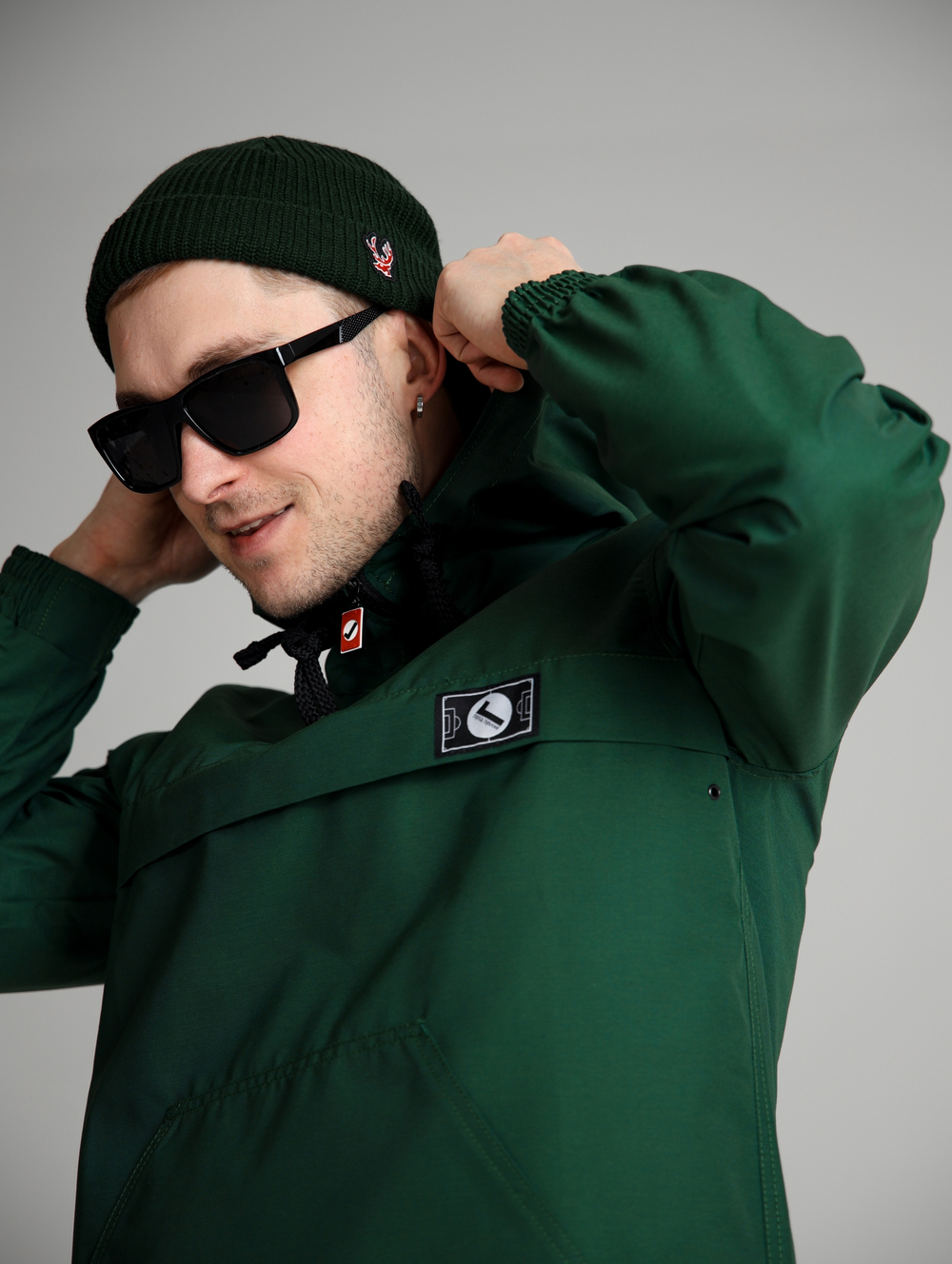 Анорак мужской без утеплителя зеленый Город Горький