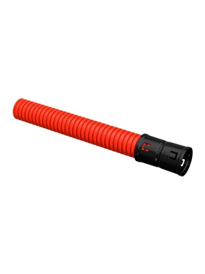Труба гофрированная двустенная ПНД гибкая d40мм с муфтой красн. (уп.50м) IEK CTG12-040-K04-050-R