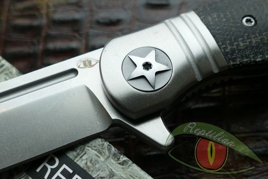 Складной нож REPTILIAN НКВД-03-3 c клинком из стали D2, рукоять микарта