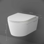 Унитаз подвесной AM.PM Func C8F1700MWSC белый матовый, безободковый