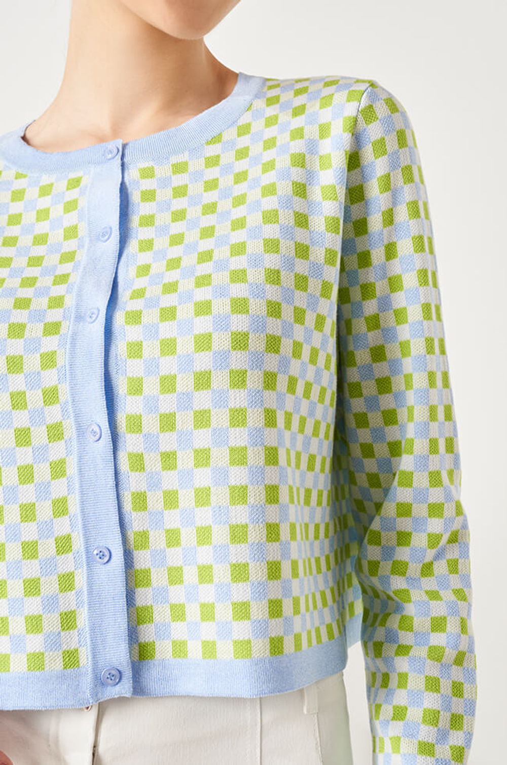 1831 Жакет женский (голубой мультиколор)