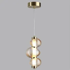 5095/12L L-VISION ODL25 417 латунный/янтарный градиент/металл/стекло Подвес LED 12W 4000K 1492Лм BRUCO