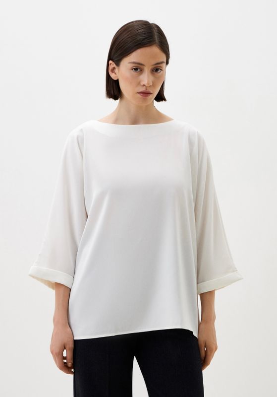 Блуза шелковая спущенный рукав