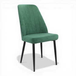 Стул "Лотос" (арт. 327), велюр Бренди В33 изумруд, ножки черные