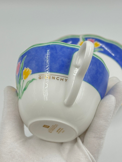 Чайная пара с синей каймой Givenchy by Yamaka