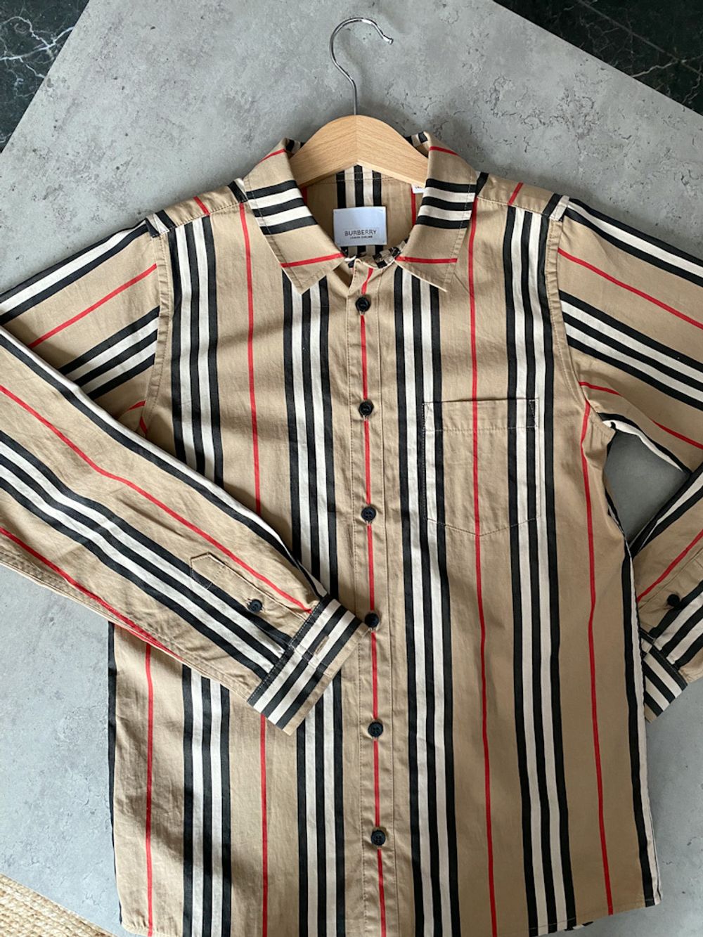 Хлопковая рубашка Burberry, 140