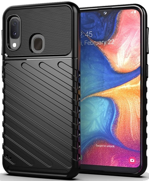 Чехол для Samsung Galaxy A20 (Galaxy A30, M10S) цвет Black (черный), серия Onyx от Caseport