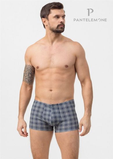 Трусы мужские боксеры Pantelemone PMH-1428, клетка серая