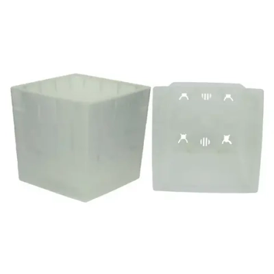 Горшок пластиковый КВАДРО ПРОЗРАЧНЫЙ с вкладкой, д. 16 н.16 3,3 л.)