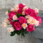 Романтический микс — букет пионовидных ароматных роз