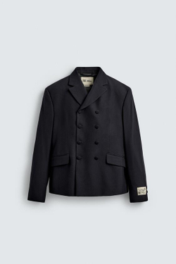 ZARA HARRY LAMBERT X DISNEY ДВУБОРТНЫЙ БЛЕЙЗЕР, МОРСКОЙ СИНИЙ