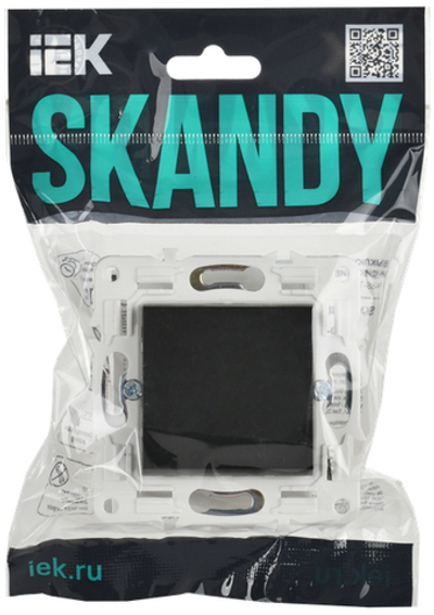 SKANDY Выключатель 1-клавишный 10А SK-V01Bl черный IEK