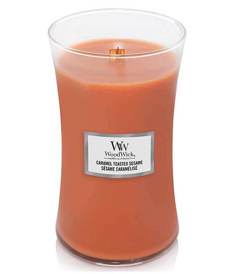 Карамель и жареный кунжут, ароматическая свеча, WoodWick