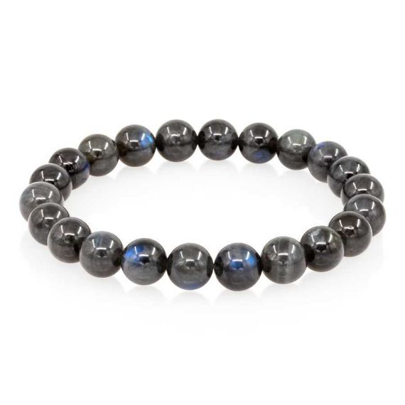 Браслет из натурального лунного камня черного 8 мм