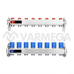 Распределительный коллектор (группа) для отопления Varmega VM15508 ВР 1", на 8 контуров 3/4" EK, нержавеющая сталь