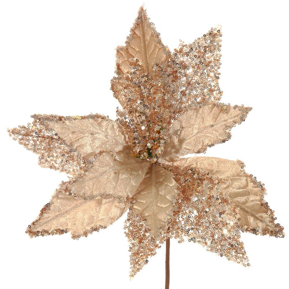 GAEM Цветок искусственный "Пуансеттия", L33 W33 H47 см, 3в.