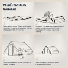 Надувная палатка UNIX Camp Vega 3х2 серый (+ навес)