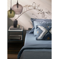 Простыня на резинке 180x200x30см Tkano Essential джинсово-синяя