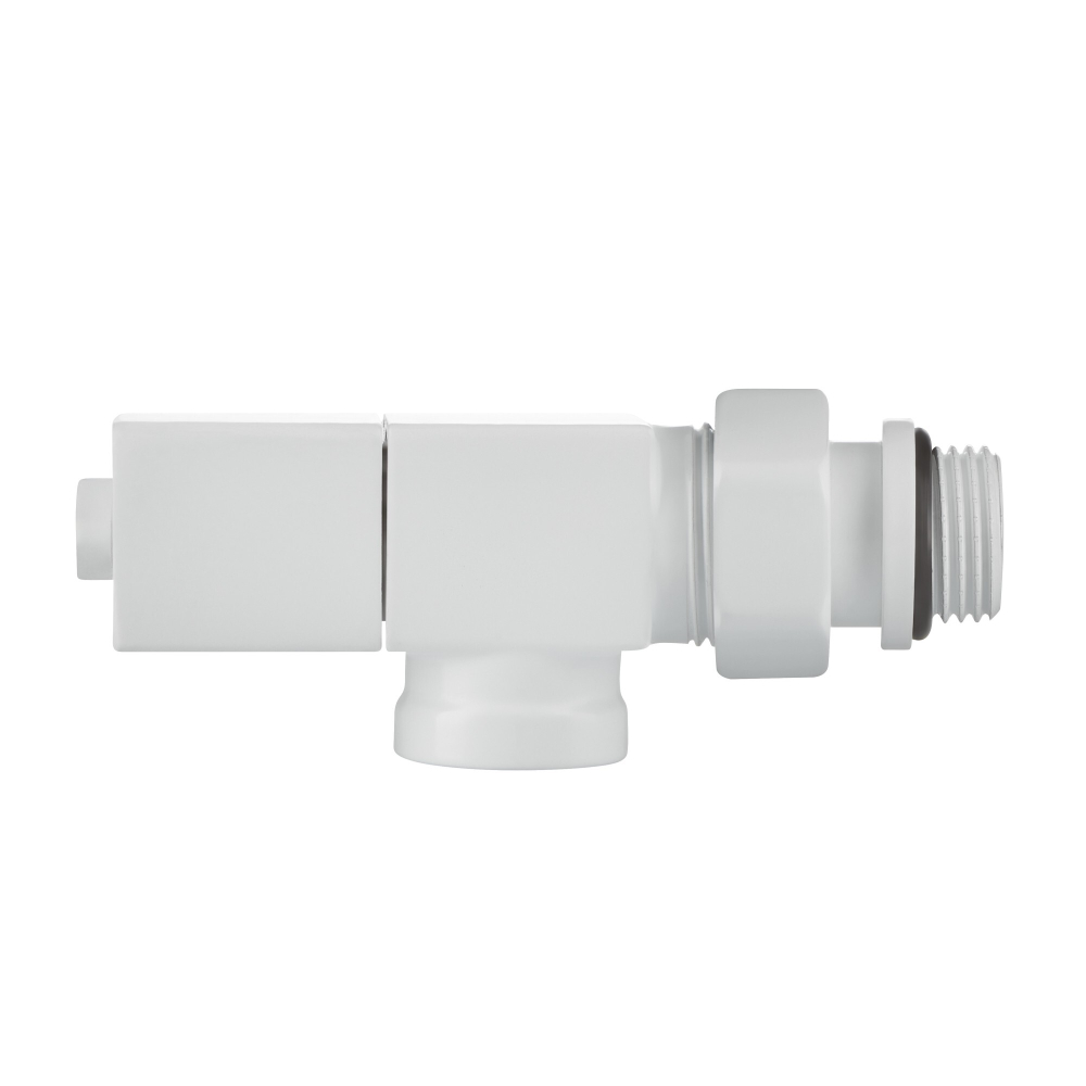 Набор дизайн-вентилей Royal Thermo CUBE, осевой (белый) 1/2quot;