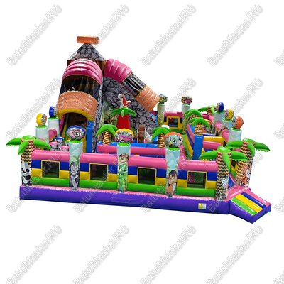 Надувной батут "В гостях у зебры" с модификацией