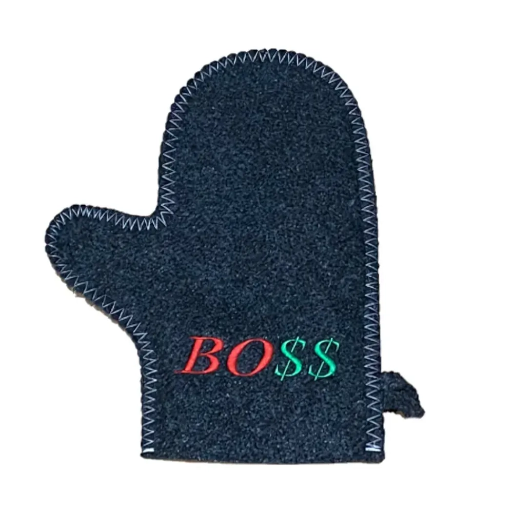 Варежка серая с вышивкой «BOSS» (без упаковки)