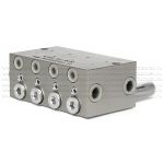 VSL8-KR - Питатель для двухлинейных систем смазки с рабочим давлением 400 бар, количество выходов 8, максимальная доза 5 мл/цикл, с регулятором и индикатором