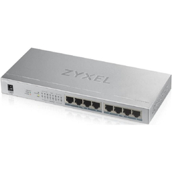 Коммутатор ZYXEL GS1008HP-EU0101F PoE+ коммутатор GS1008HP, 8xGE PoE+, настольный, металлический, бесшумный, бюджет PoE 60 Вт