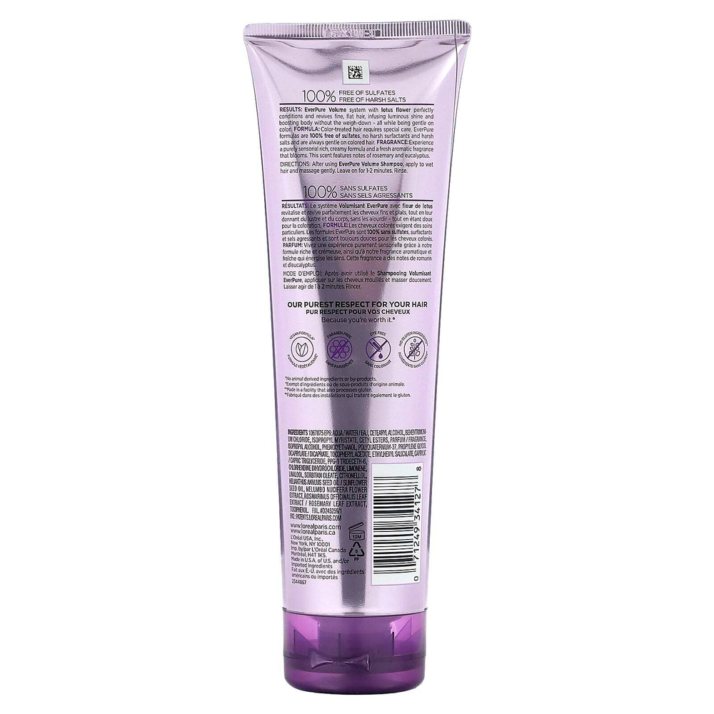L'Oréal, Ever Pure, кондиционер для придания объема, лотос, 250 мл (8,5 жидк. унц.)