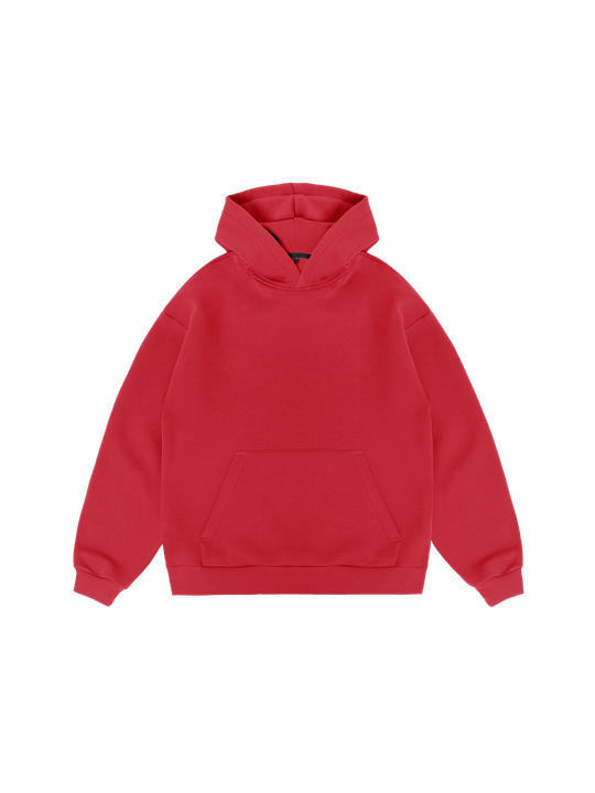 Худи оверсайз с начесом (красный)