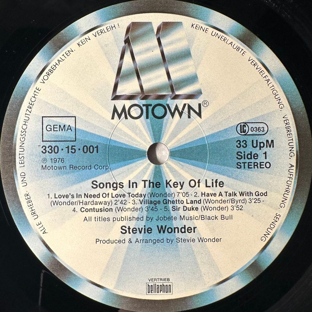 Stevie Wonder ‎– Songs In The Key Of Life 2LP (Англия 1981г.)